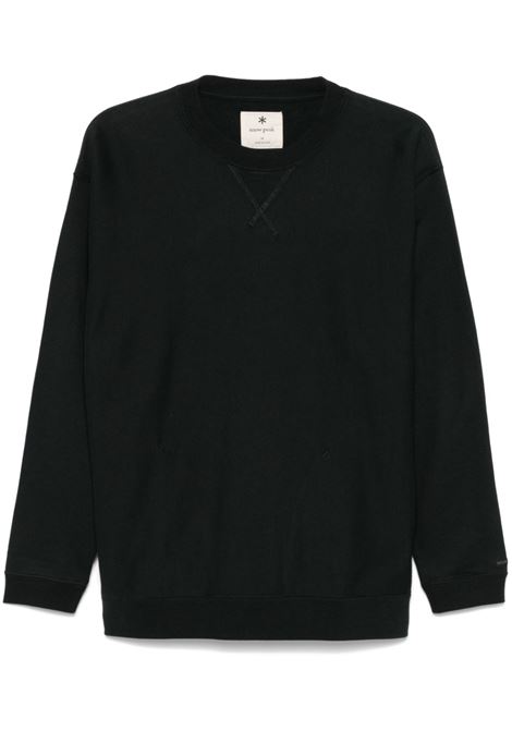takibi sweatshirt man black in cotton SNOW PEAK | SW-24AU101BK